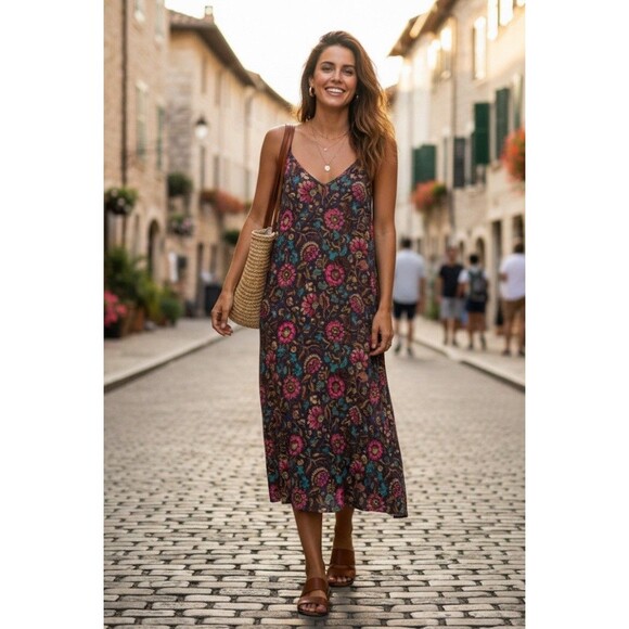 Sundance Catalog Litzy Bloom Long Sleeve Dress  L - Picture 2 of 10